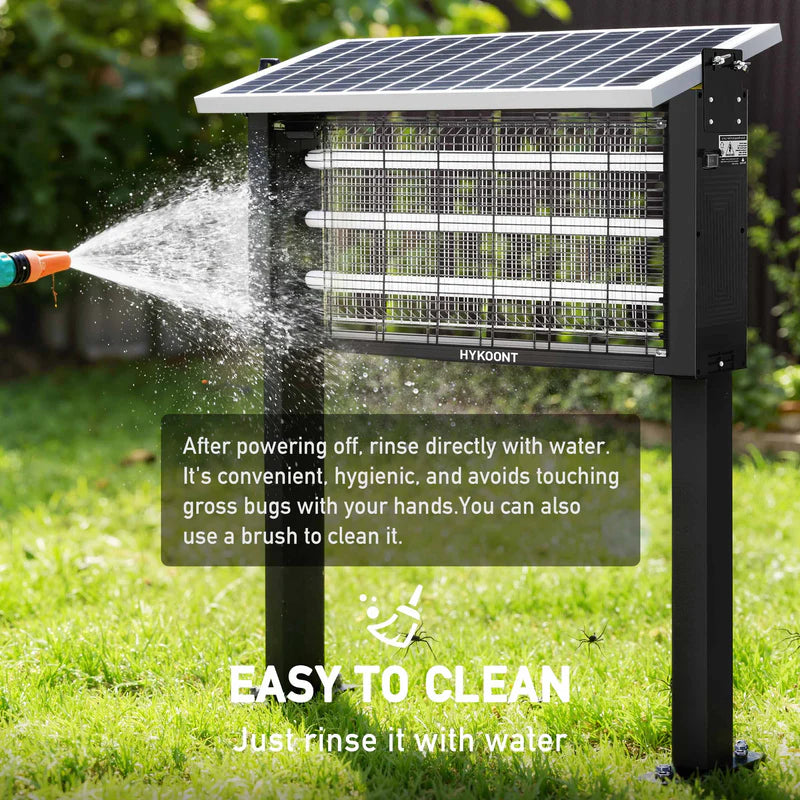 Solar Bug Zapper Light Covers 8,000 Sq Ft –  Big Size Triple UV Tube | Kills Mosquitoes