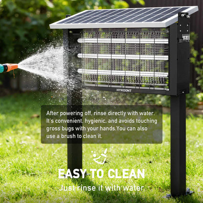 Solar Bug Zapper Light Covers 8,000 Sq Ft –  Big Size Triple UV Tube | Kills Mosquitoes