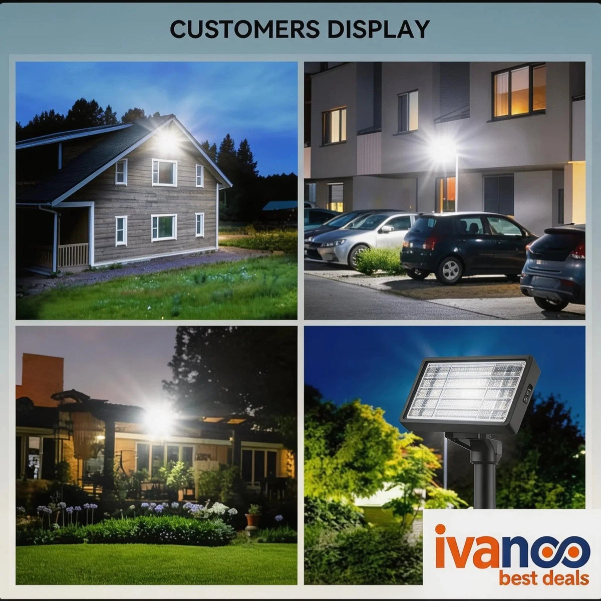 SolarLite 8000W 6500K Super Bright LED Outdoor Security Light